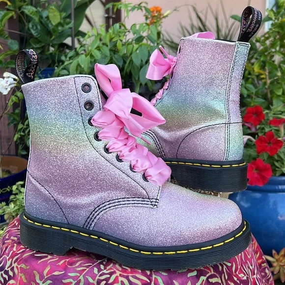 Dr. Martens Pascal Mermaid Multicolor Pastel Glitter Boots - Picture 8 of 16